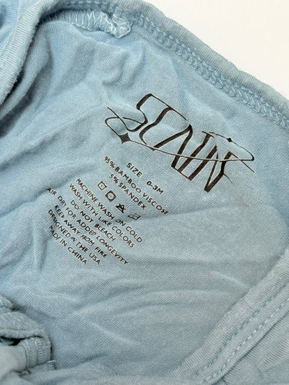 Slain Bamboo Footed Sleeper Blue 0-3M