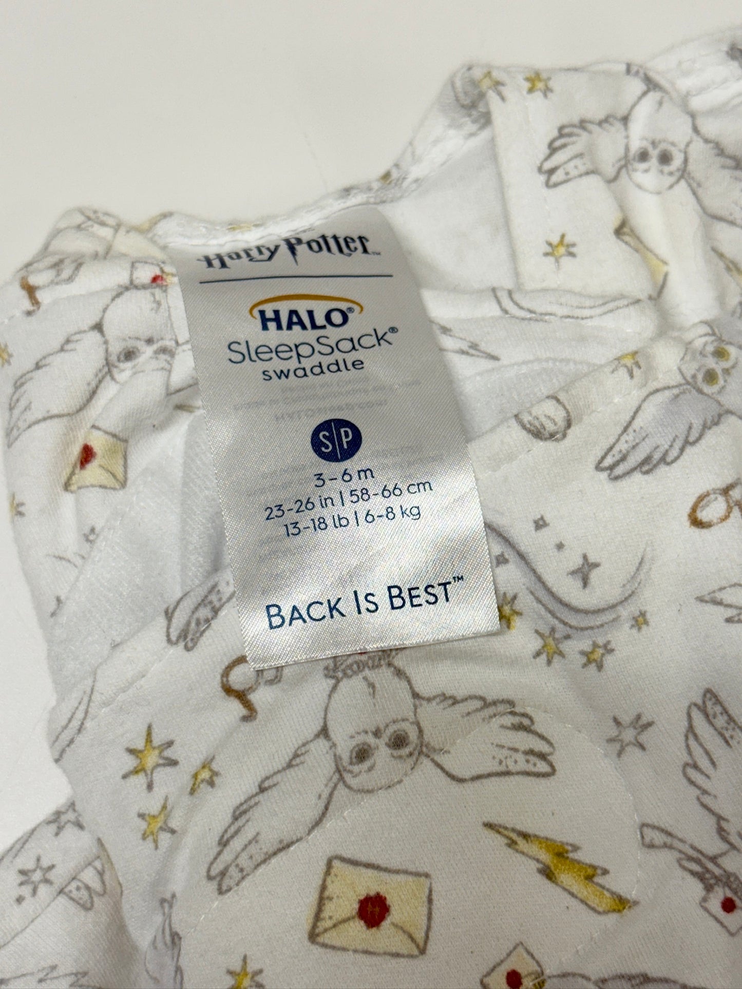 HALO SleepSack Swaddle, Harry Potter Print, 3–6M