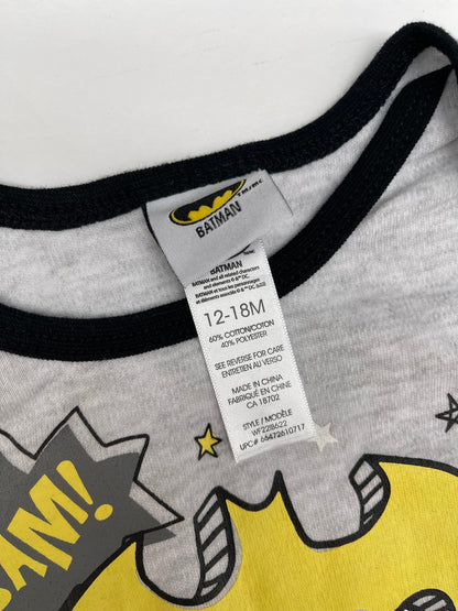 Batman Gray Long Sleeve Set 12-18M