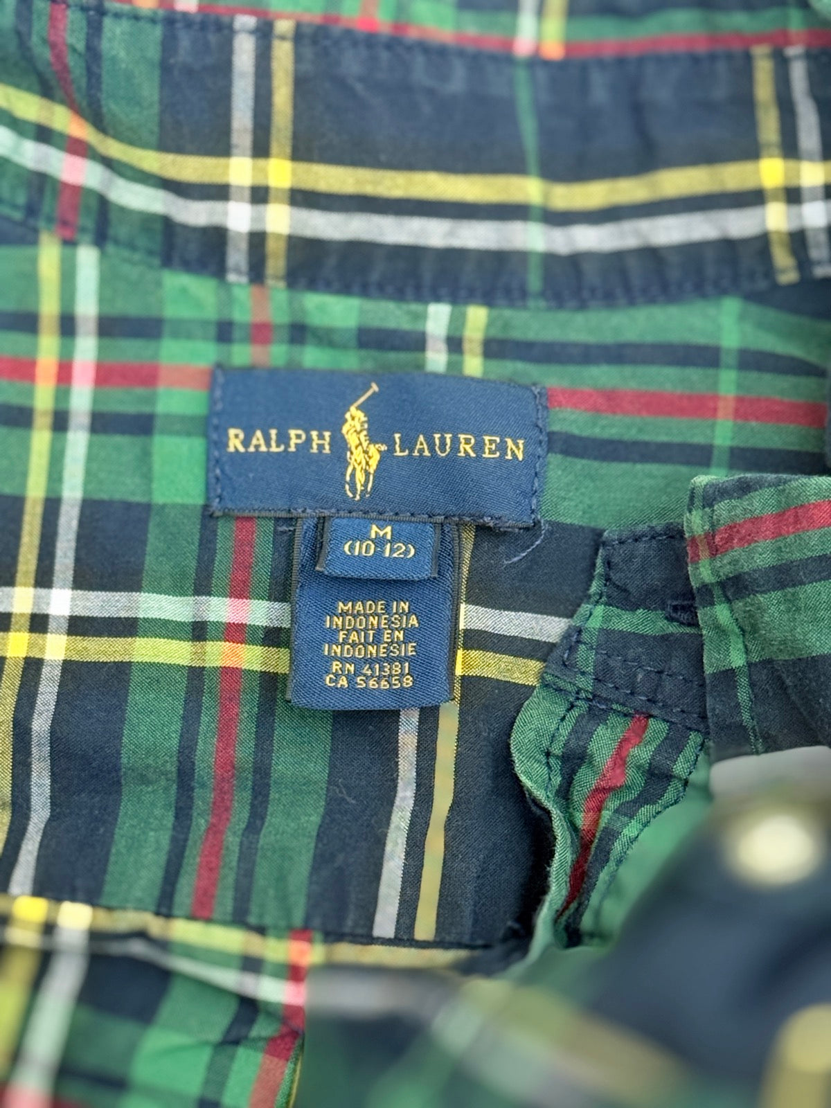 Ralph Lauren Plaid Button-Down Shirt 10-12