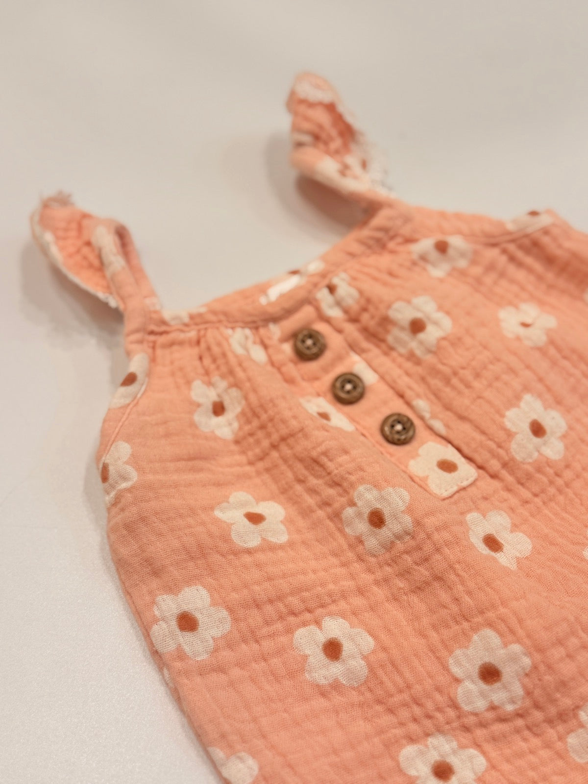 Emily and Oliver Floral Romper 0-3M