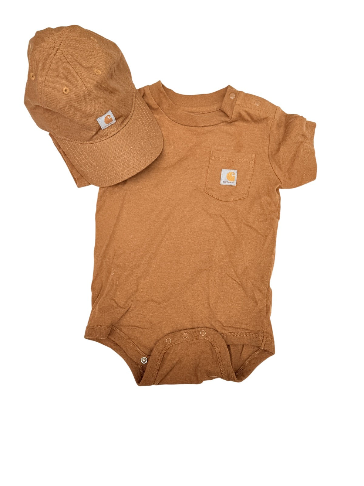Carhartt Pocket Bodysuit & Hat Set 18M