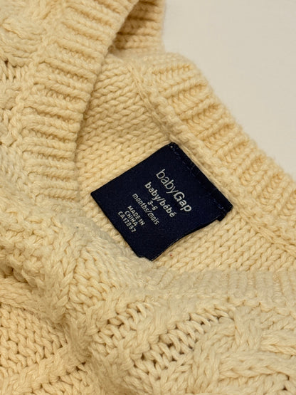 Baby Gap Cream Cable Knit Sweater 3-6M