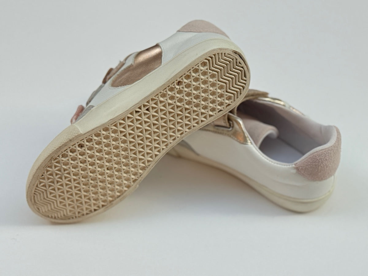 Mini Boden Metallic Velcro Sneakers Size 32
