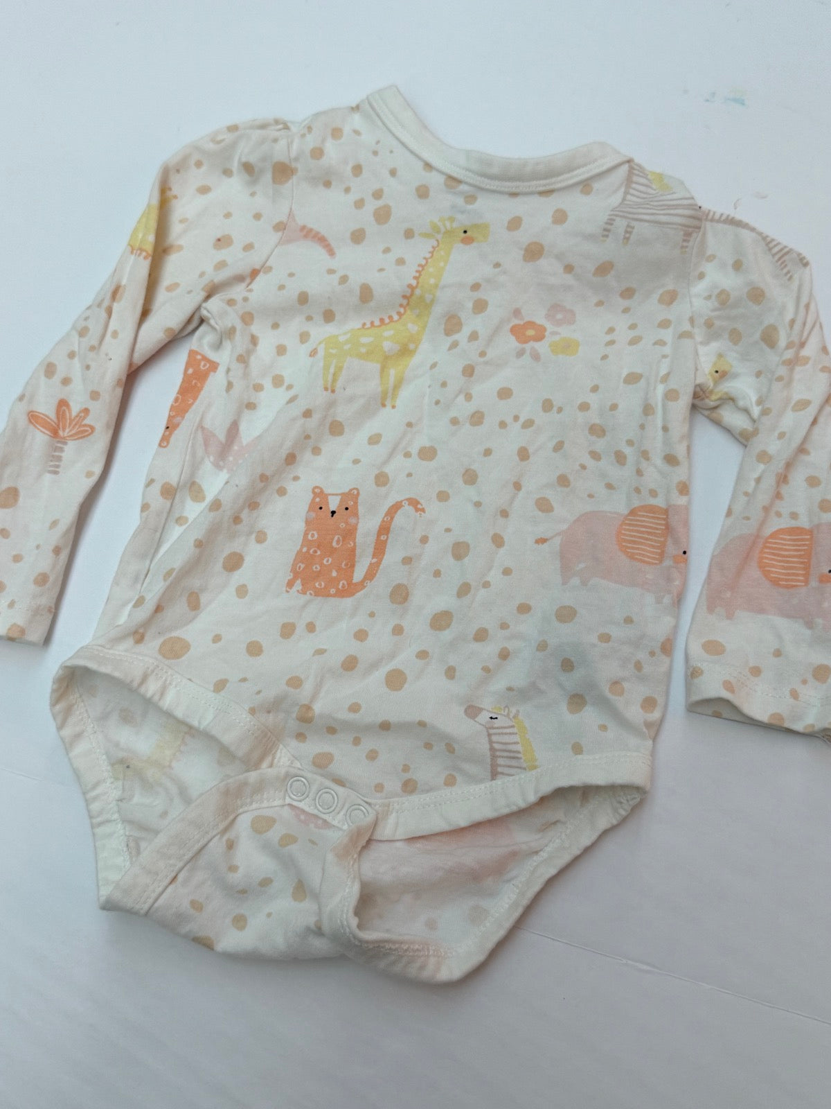 So Cute Safari Animal Print Bodysuit 9-12M