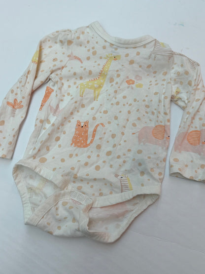 So Cute Safari Animal Print Bodysuit 9-12M