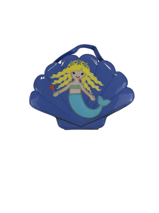 Blue Mermaid Seashell Patent Handbag