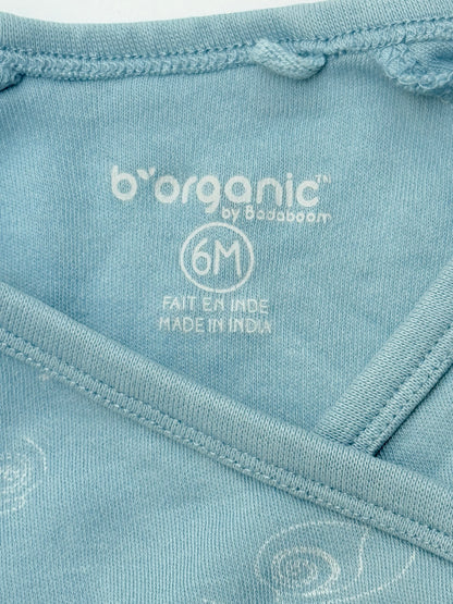 B'organic Snail Print Footed Sleeper 6M