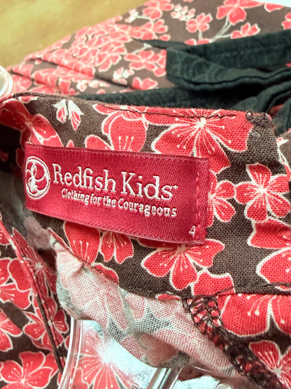 Redfish Kids Floral Cherry Blossom Dress Size 4