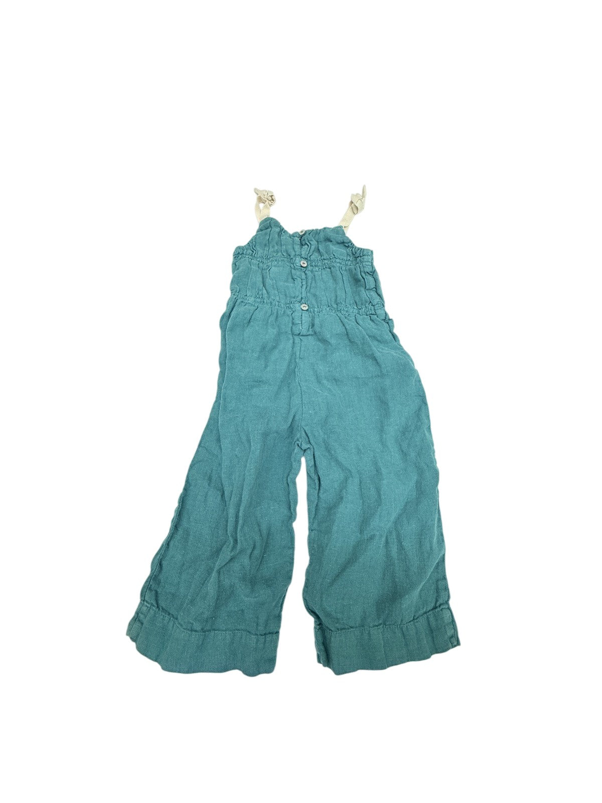 Zara Teal Linen Overalls 3T