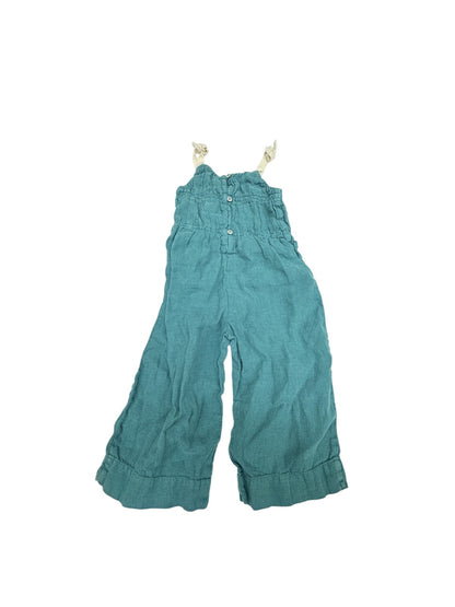 Zara Teal Linen Overalls 3T