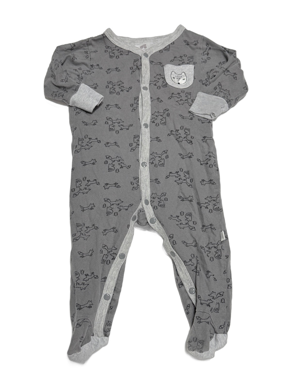 Just Born Organic Fox Footed Sleeper 3-6M