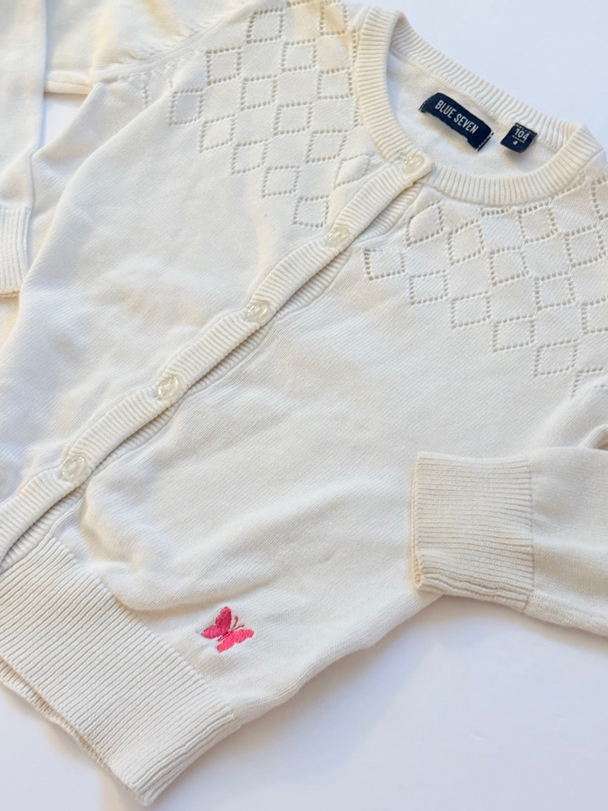 Blue Seven Cream Knit Cardigan Size 4