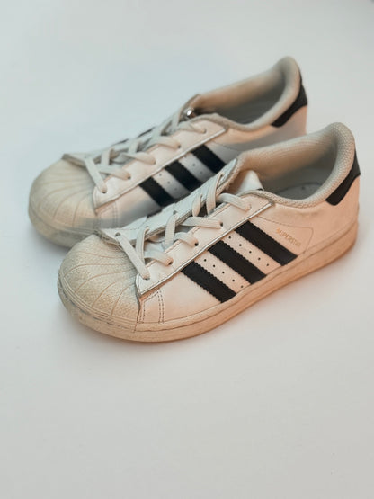 Adidas Superstar White Black Sneakers Size 13K