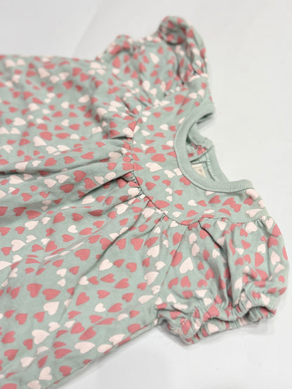 Peek Heart Print Dress 6-12M