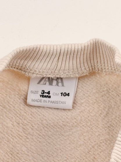 Zara Cream Sweatshirt Size 3-4Y