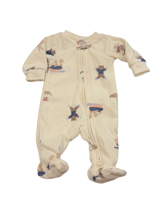 Carter's Bear Print Fleece Sleeper Newborn