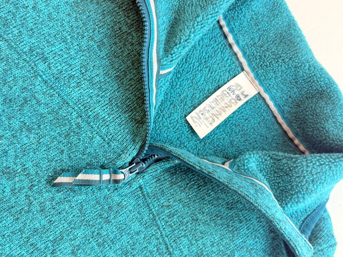 Ivivva by Lululemon Teal Fleece Zip Jacket Size 7