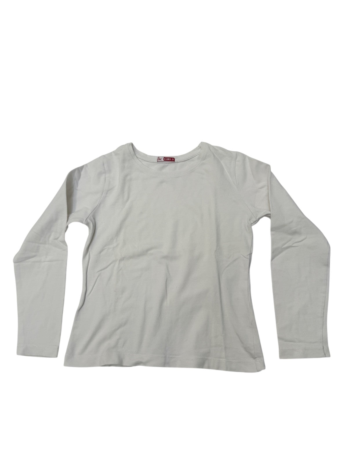 DPAM White Long Sleeve T-Shirt Size 8