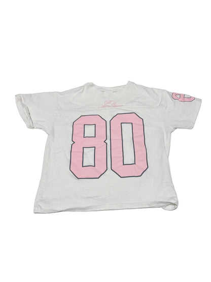 Zara White Pink 80 Jersey T-Shirt 11-12Y