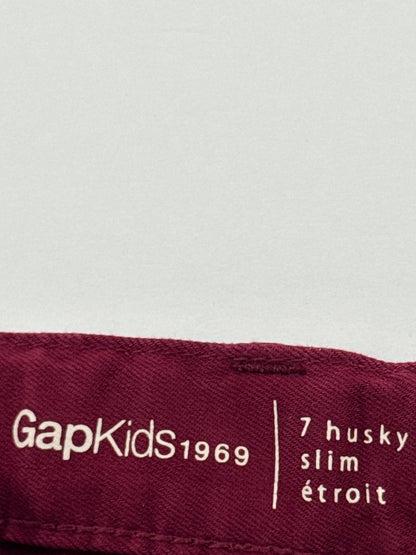 GapKids 1969 Burgundy Slim Jeans Size 7 Husky