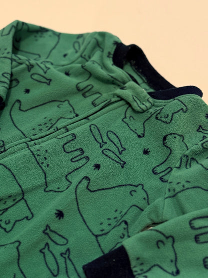 Carter's Bear Print Fleece Sleeper 12M