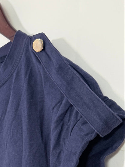 H&M Mama Navy Button T-Shirt Size S