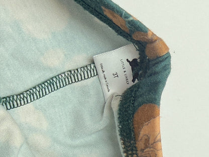 Little & Lively Floral Green Leggings 3T