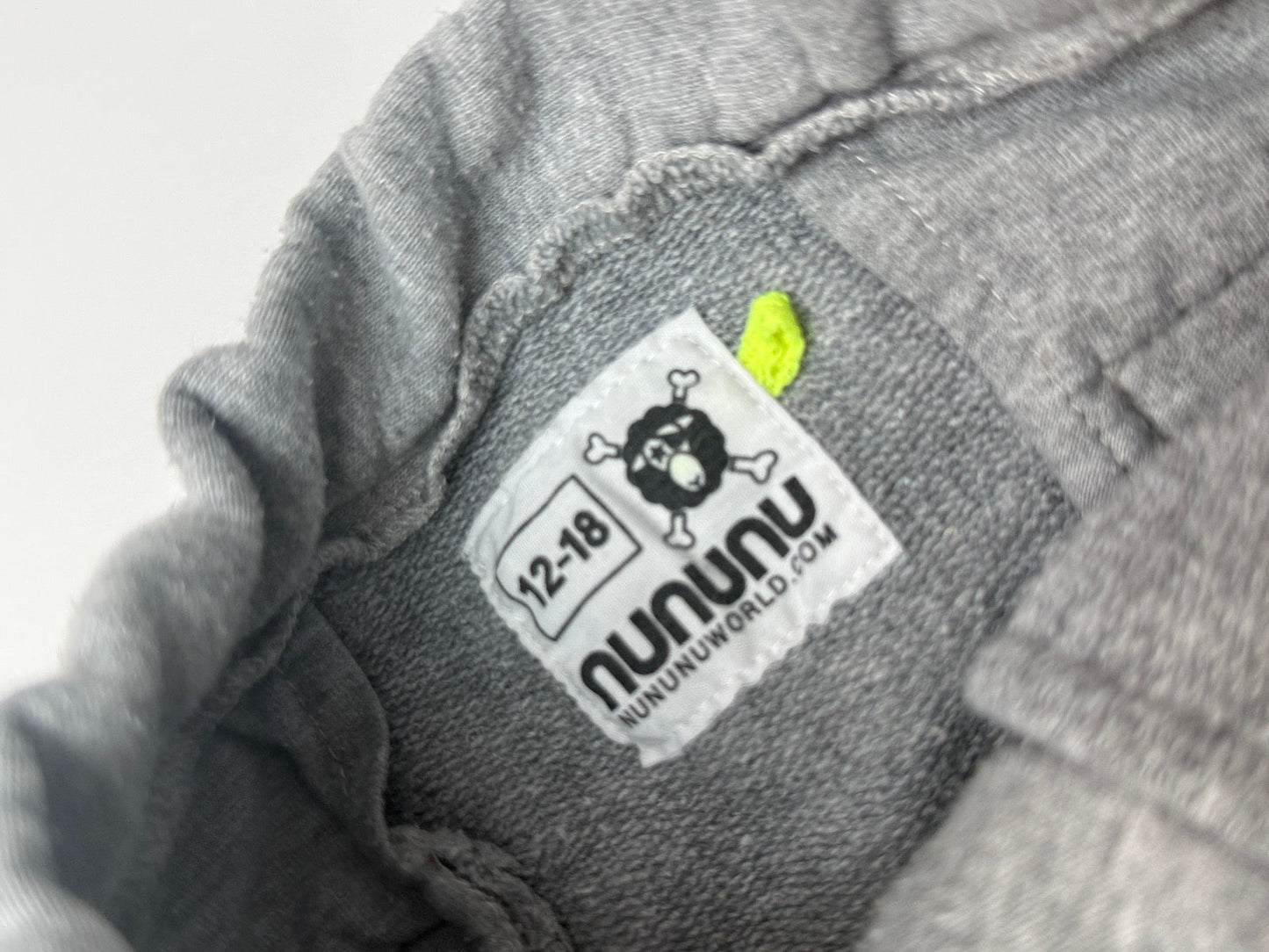 Nununu Gray Joggers 12-18M