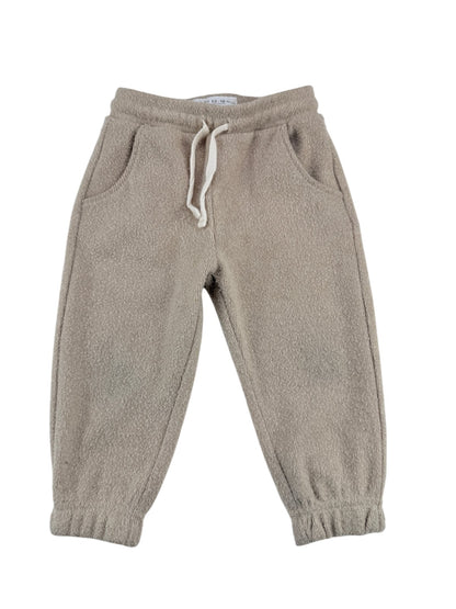 Lefties Beige Fleece Joggers 12-18M