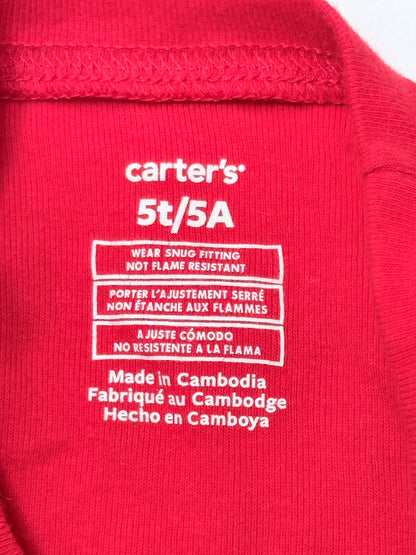 Carter's First Out of Bed Christmas Shirt 5T