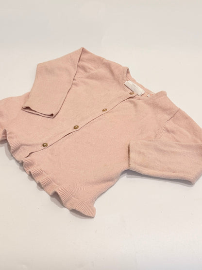 Zara Baby Girl Pink Knit Cardigan 6-9m