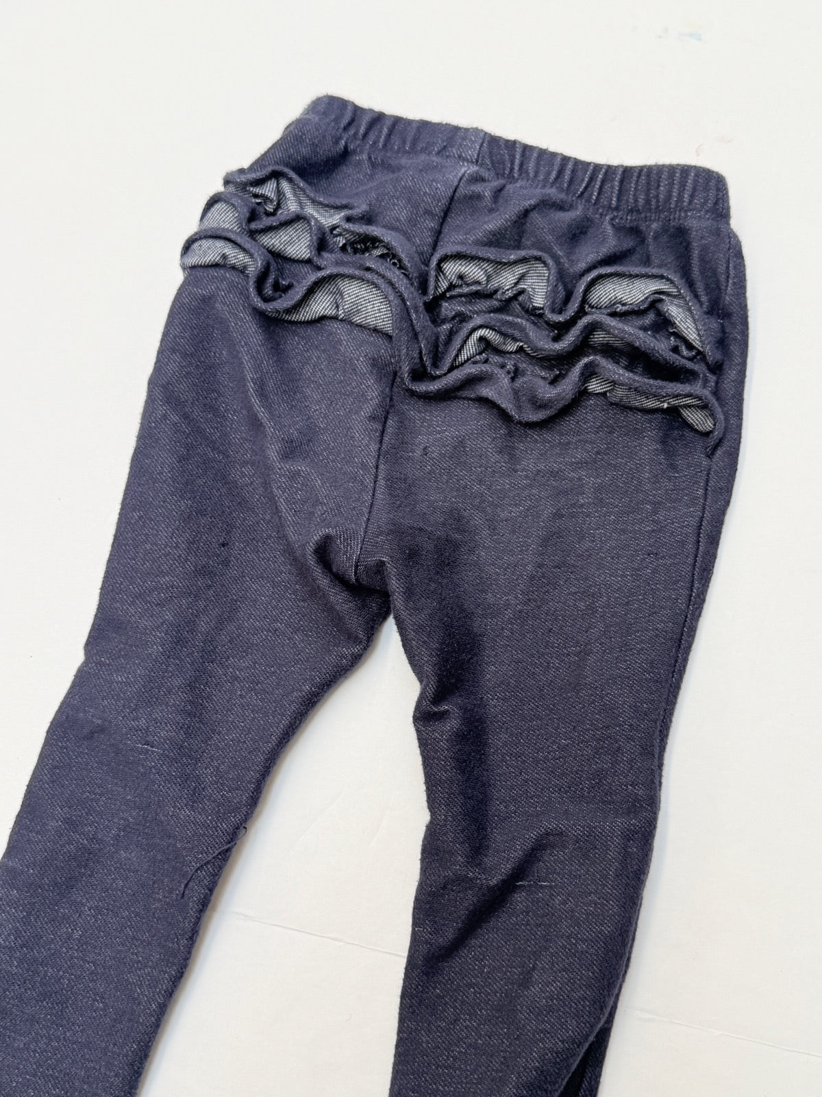 Old Navy Denim Leggings with Ruffle 12-18M