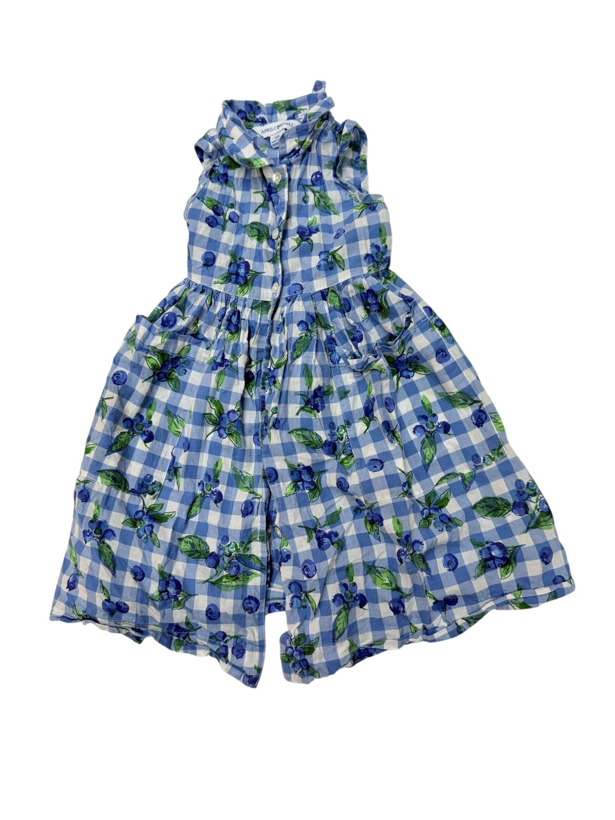 April Cornell Blueberry Gingham Dress Size 5/6