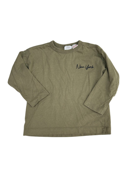 Zara Olive Green New York Sweatshirt 3T