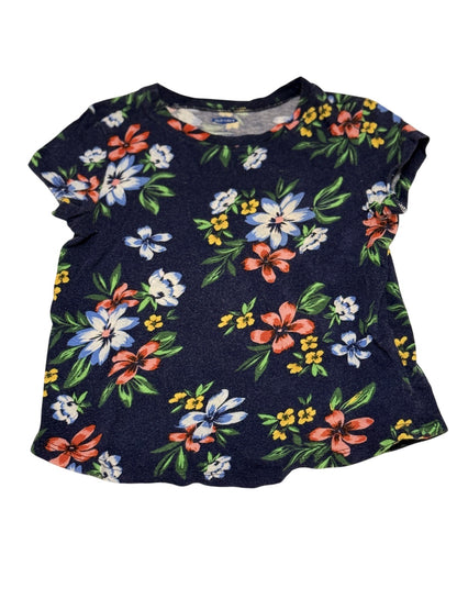 Old Navy Floral Navy T-Shirt 3T