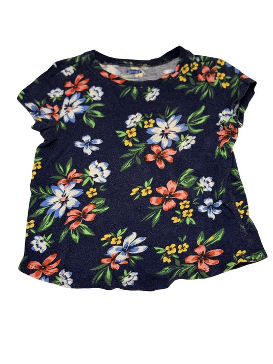 Old Navy Floral Navy T-Shirt 3T