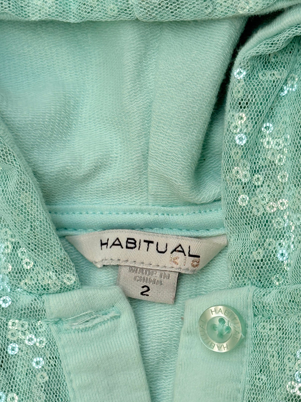 Habitual Sequin Hoodie Jogger Set Size 2T