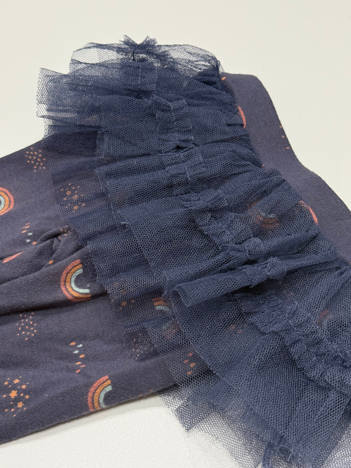 PL Baby Navy Rainbow Tutu Leggings 3M