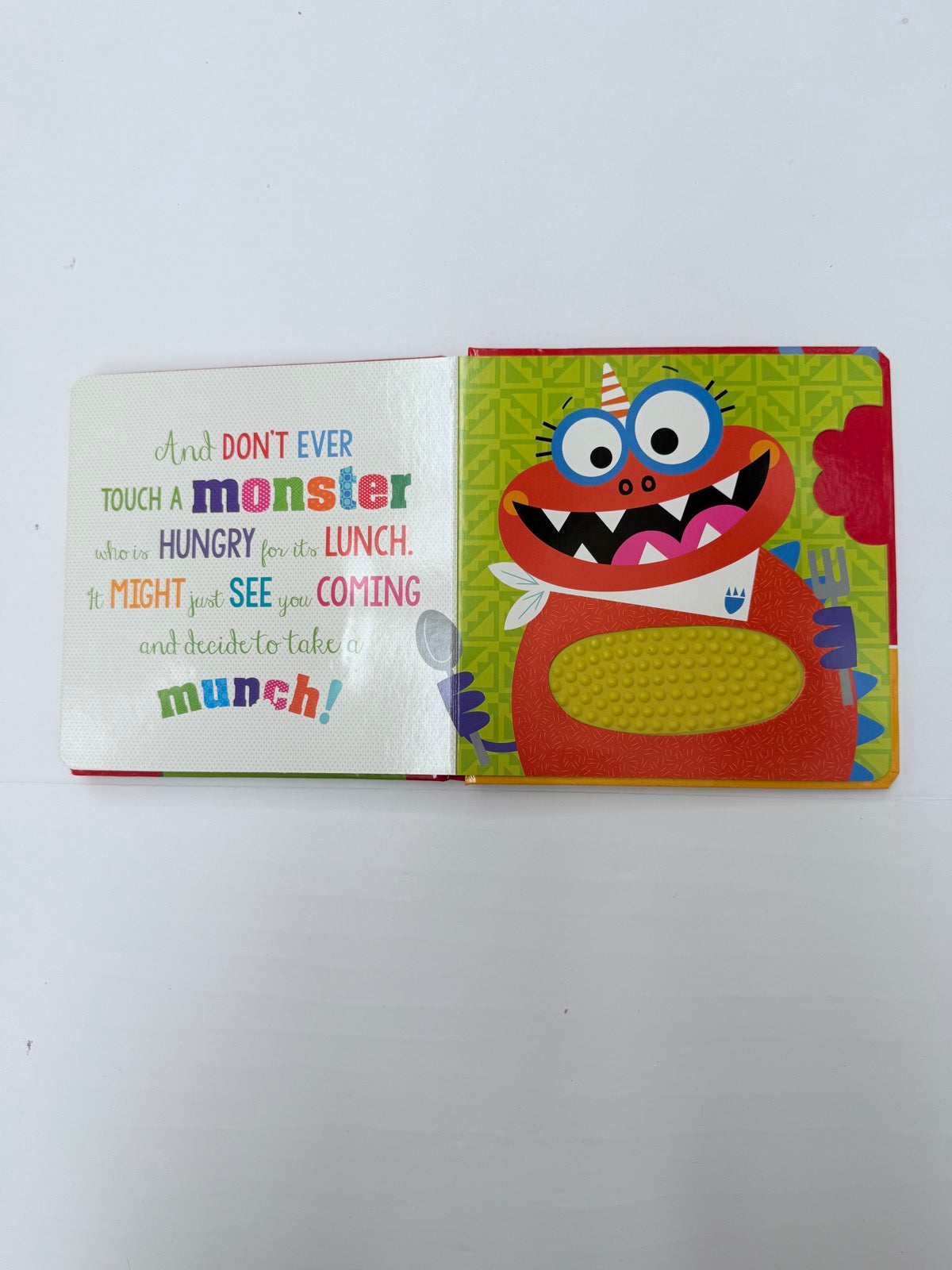 Never Touch a Monster! Touch-and-Feel Book