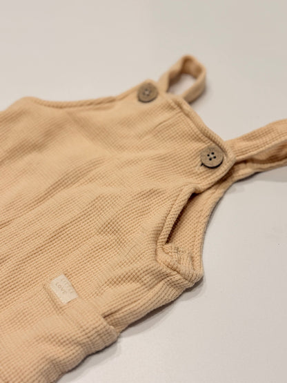 Rabbit + Bear Organic Waffle Knit Overalls 3-6M