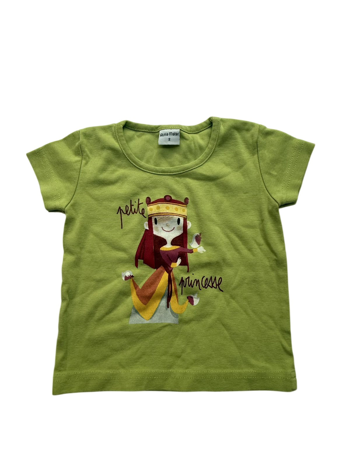 Alma Mater Petite Princesse Green T-Shirt Size 2