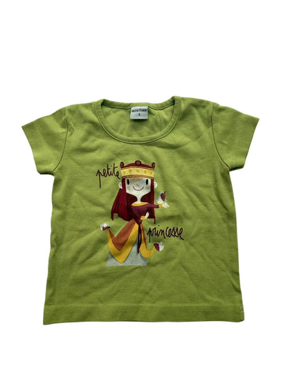 Alma Mater Petite Princesse Green T-Shirt Size 2