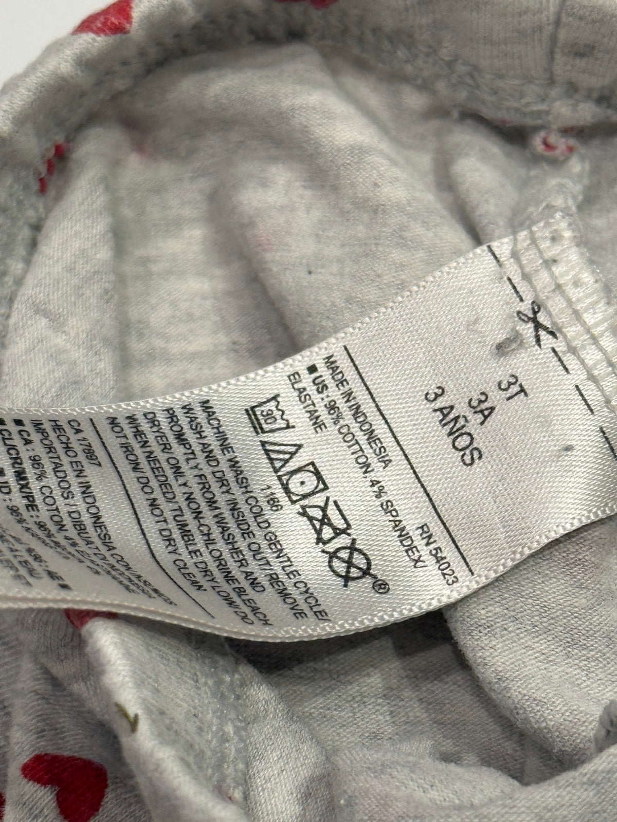 Gap Grey Heart Print Leggings 3T