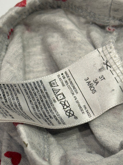 Gap Grey Heart Print Leggings 3T