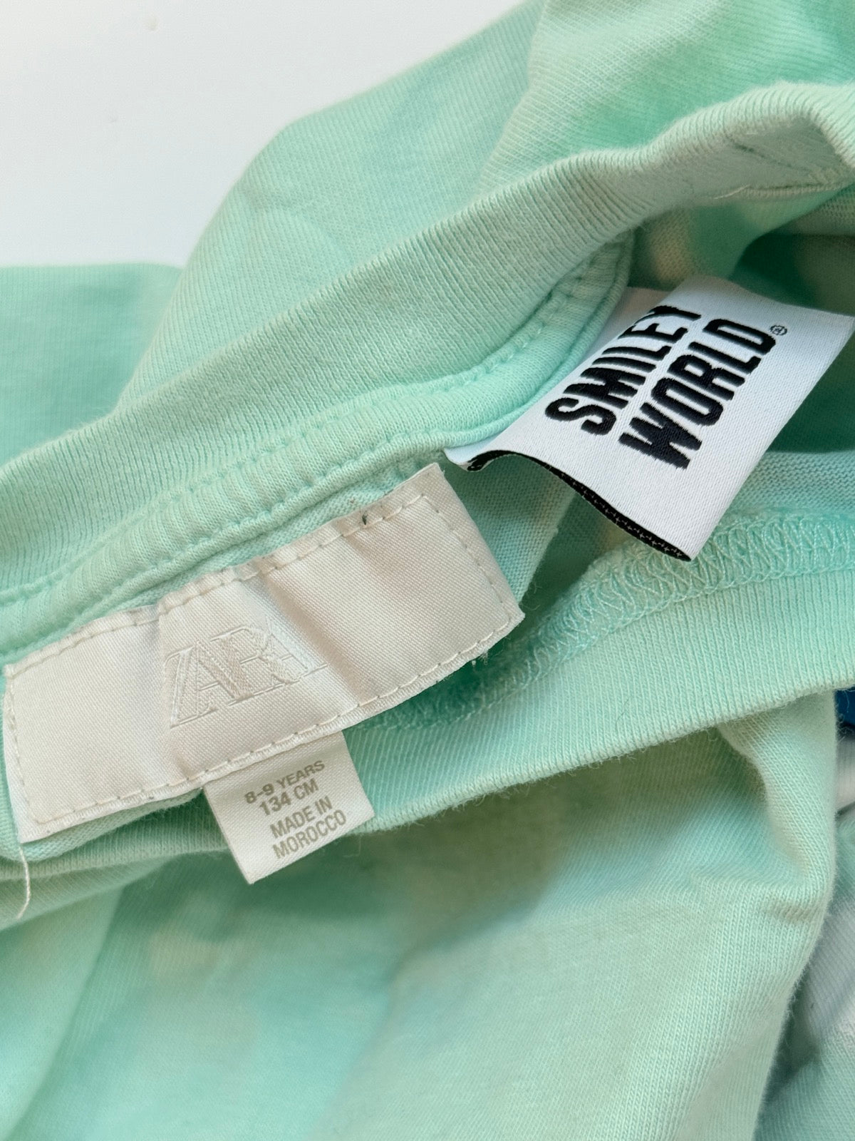 Zara x Smiley World Mint T-Shirt 8-9Y
