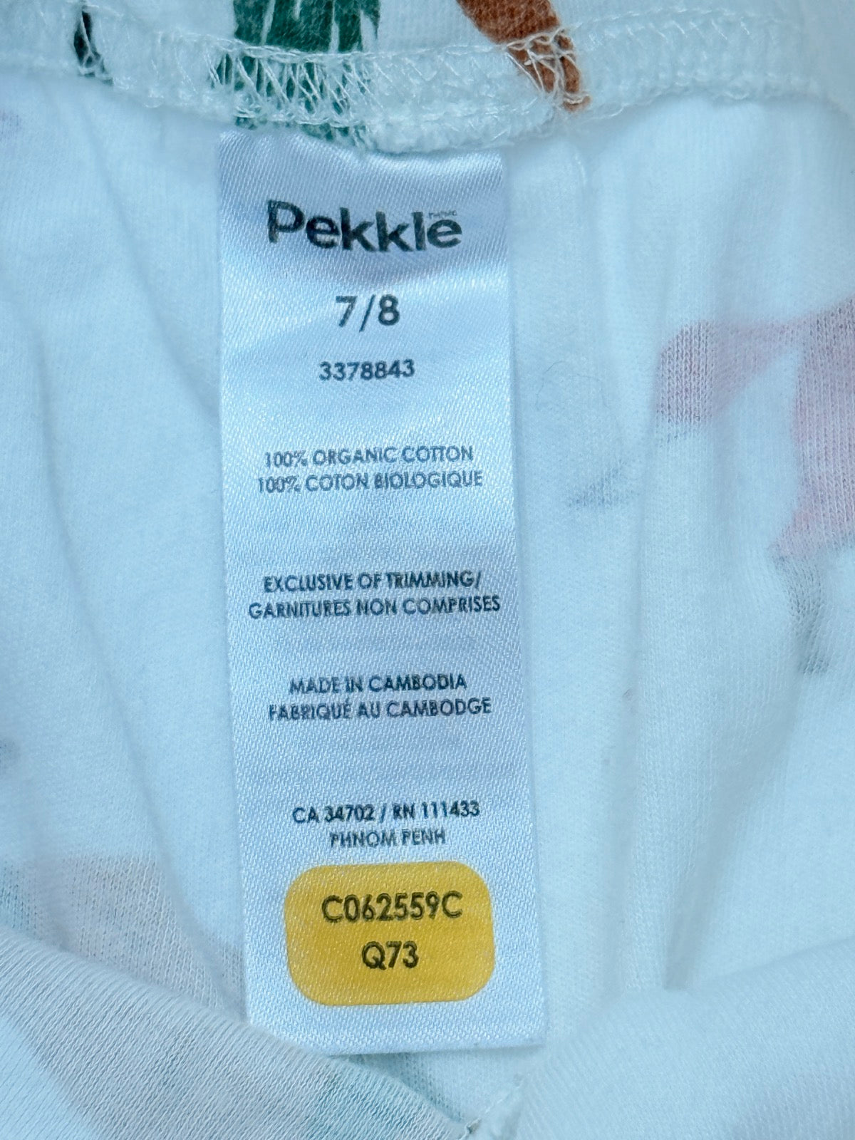 Pekkle Woodland Animal Pajama Size 7/8