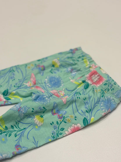 Floral Butterfly Print Leggings Baby Girl
