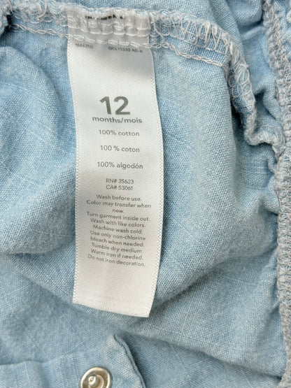 Carter's Eyelet Top Chambray Bubble Set 12M