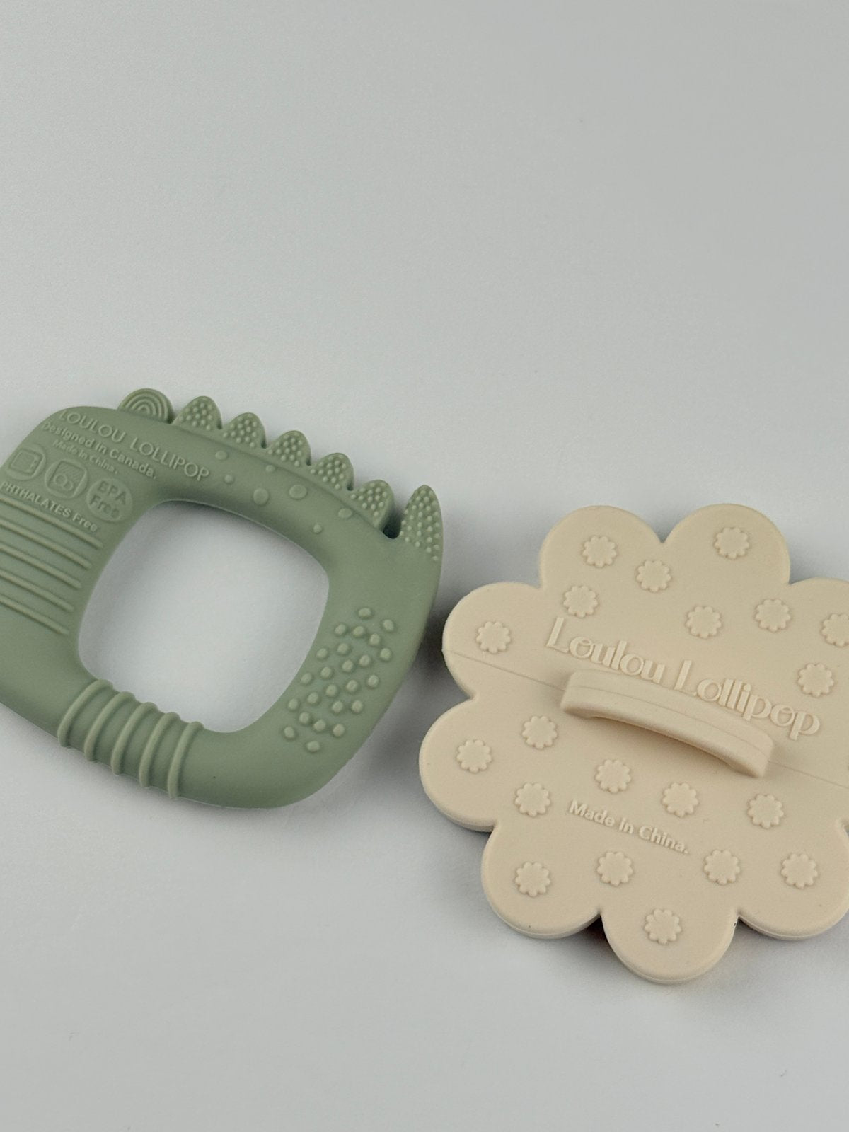 Loulou Lollipop Silicone Teether Set Crocodile & Flower